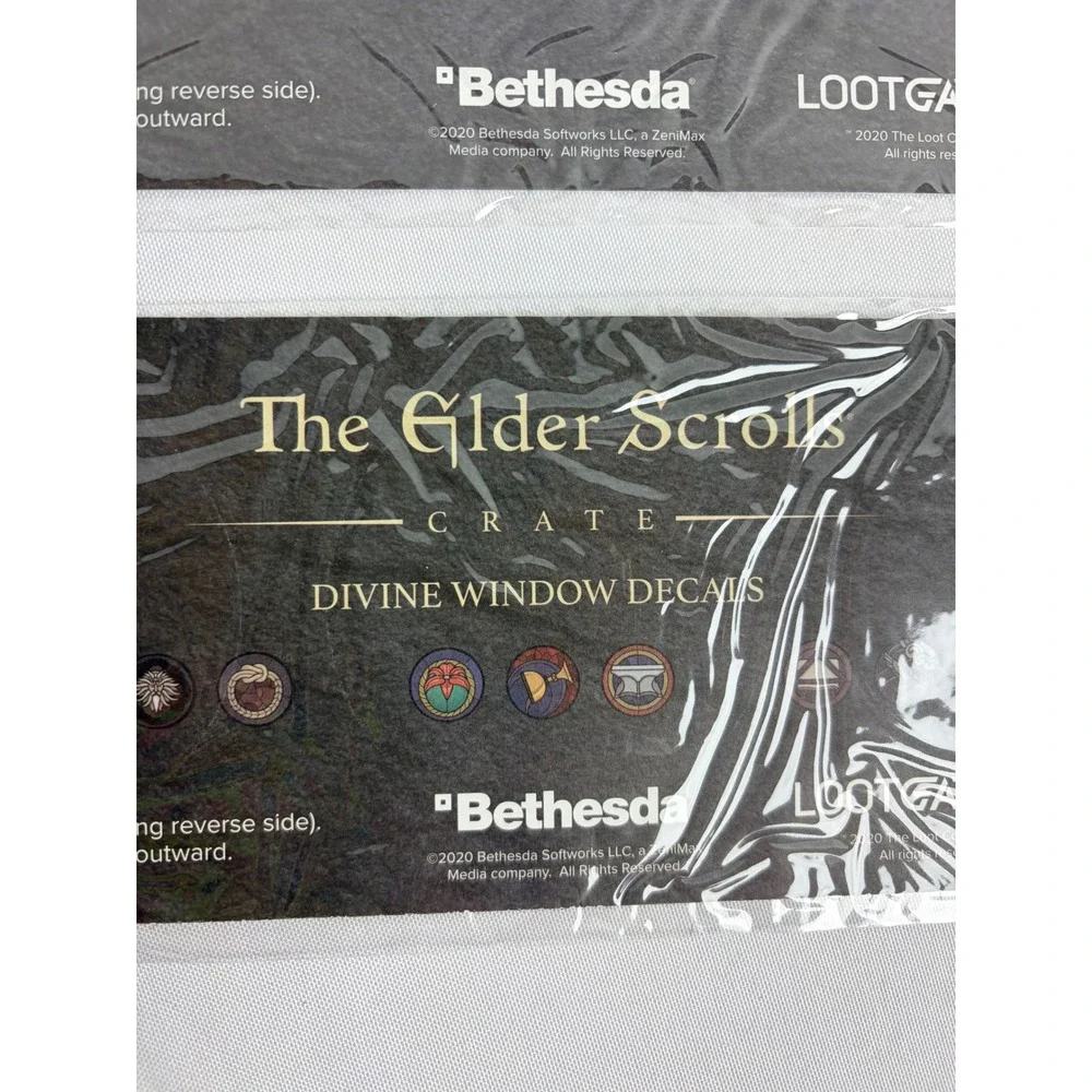 Elder Scrolls V Skyrim Nine Divines Stained Glass Window Clings Decal Set 3in
